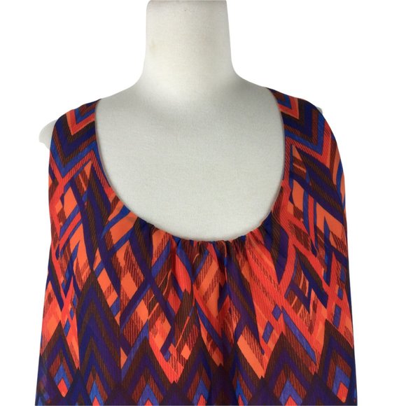 Gap Racer Back Aztec Pattern Dressy Tank, Large - Picture 2 of 8